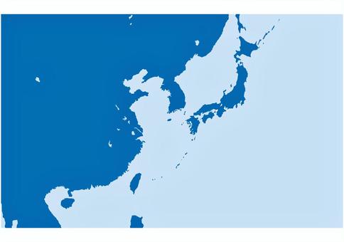イラスト素材 韓国 北朝鮮 台湾 中国入りの日本地図 日本 中国 地図 イラスト フリー